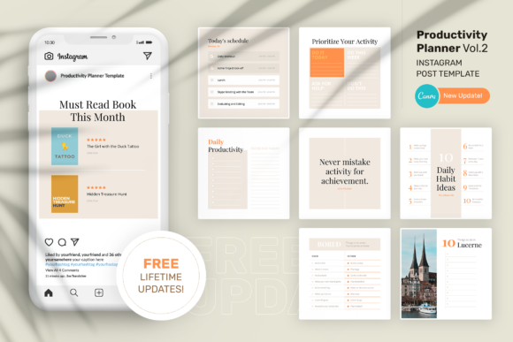 Download Productivity Planner Instagram Canva - Plan Collection