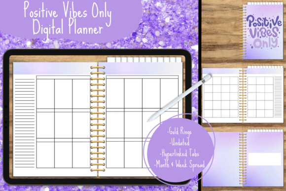Download Positive Vibes Only Undated Planner - Plan Collection