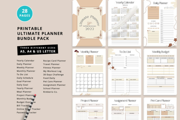 Download Printable Ultimate Planner Bundle Vol.26 - Plan Collection