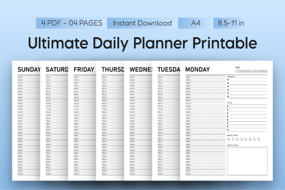 Download Ultimate Daily Planner Printable - Plan Collection