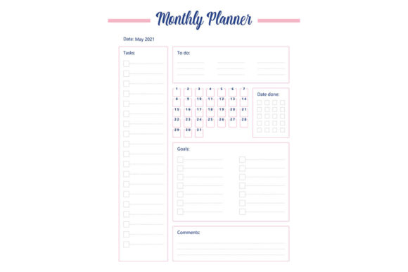 Download Monthly Planner Creative Planner Page - Plan Collection