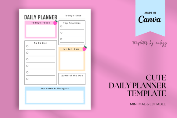 Download Aesthetic Cute Daily Planner Template - Plan Collection