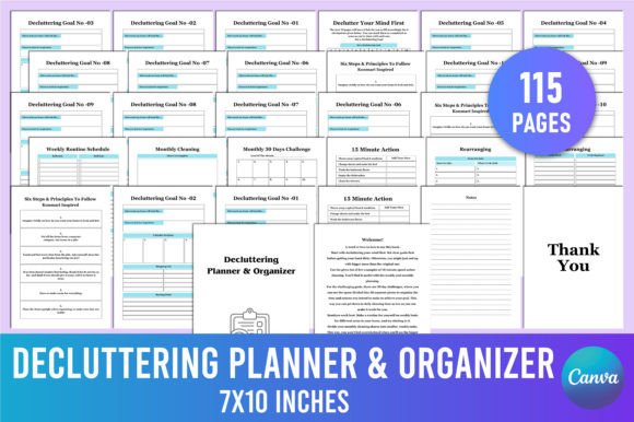Download Decluttering Planner &amp; Organizer Canva - Plan Collection