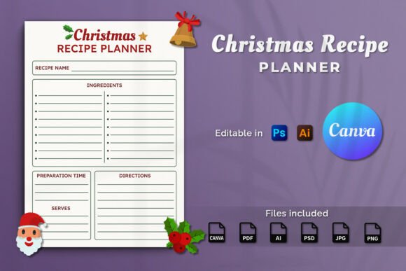 Download Christmas Recipe Planner Template - Plan Collection