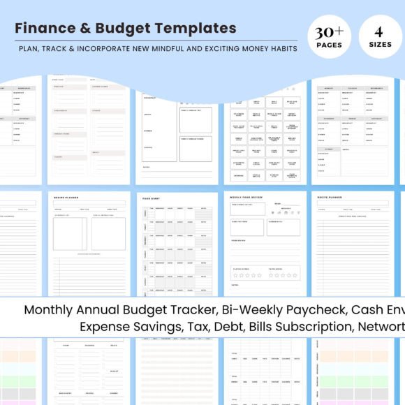 Download 2024 Finance Planner Bundle, Digital PDF - Plan Collection