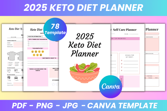 Download 2025 Keto Diet Planner Canva Kdp - Plan Collection