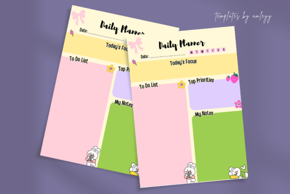 Download Aesthetic Cute Daily Planner Template - Plan Collection