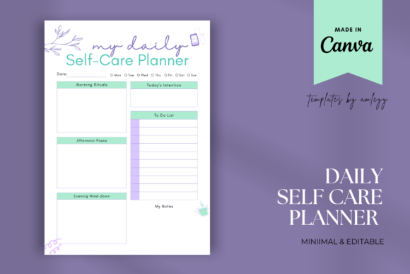 Download Free Daily Self-Care Planner Template - Plan Collection
