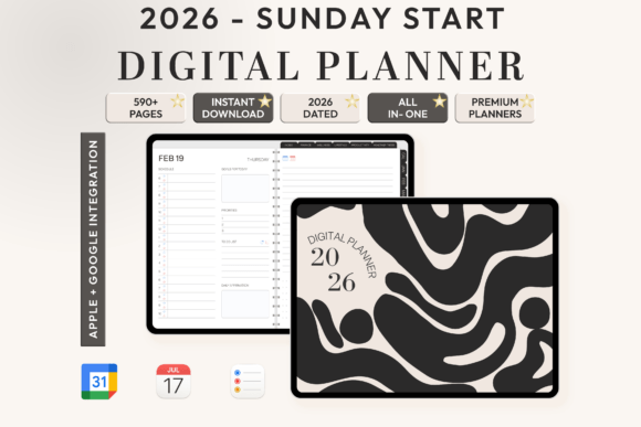 Download All-in-One Digital Planner 2026 - Sunday - Plan Collection