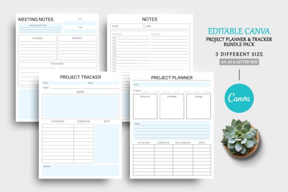 Download Editable Canva Project Planner - Plan Collection