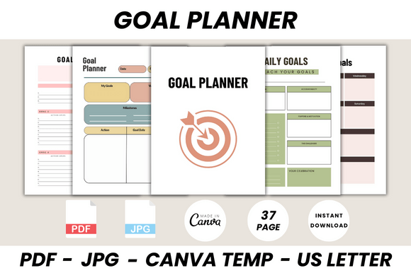 Download Goal Planner Canva Template - Plan Collection