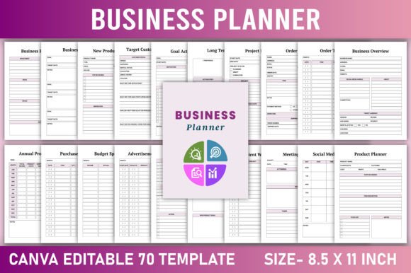 Download Editable Business Planner Canva Template - Plan Collection