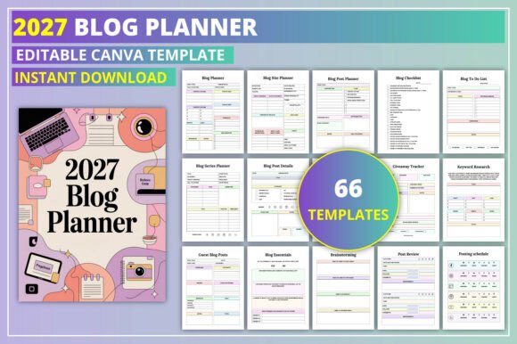 Download Editable 2027 Blog Planner - Plan Collection
