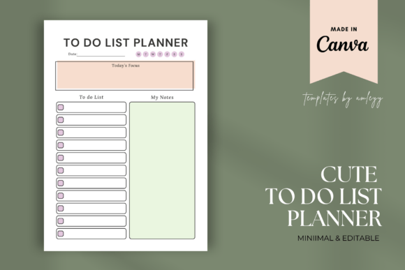Download Cute to-Do List Planner Template – Canva - Plan Collection