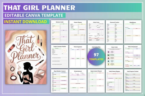 Download That Girl Planner KDP Interior - Plan Collection