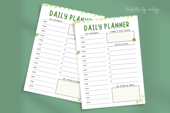 Download Kawaii Greenery Hourly Daily Planner - Plan Collection
