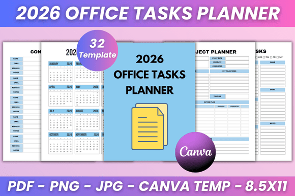 Download 2026 Office Tasks Planner Kdp Interior - Plan Collection