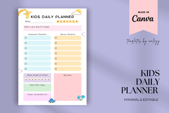 Download Kids Daily Planner Template | Printable - Plan Collection