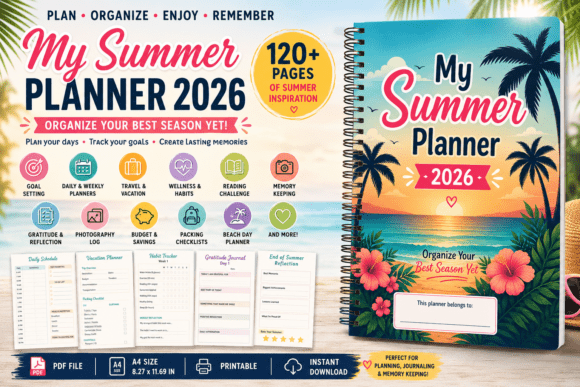 Download Summer Planner 2026 | 94-Page Printable - Plan Collection
