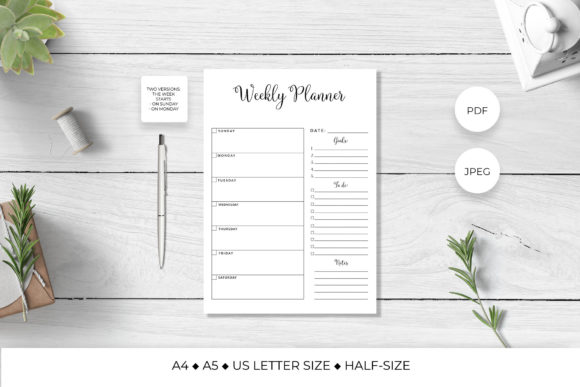 Download Weekly Planner Page Printable. - Plan Collection