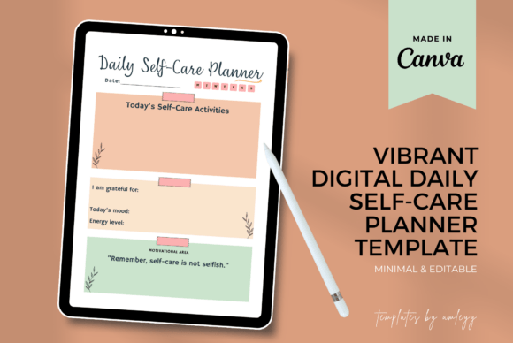Download Vibrant Daily Self-Care Planner Template - Plan Collection