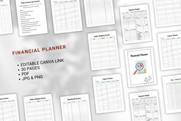 Download Financial Planner Canva KDP - Plan Collection
