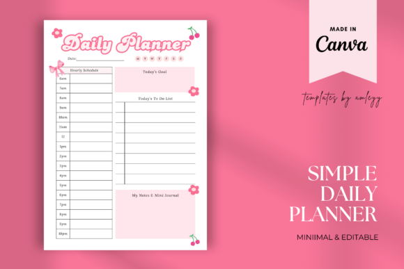 Download Coquette Cute Daily Planner Template - Plan Collection