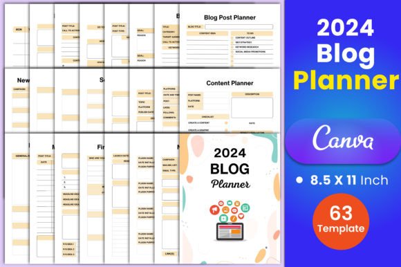 Download 2024 Blog Planner Canva Interior - Plan Collection