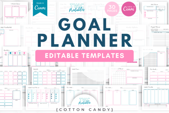 Download Goal Planner Canva Templates | COTTON CA - Plan Collection