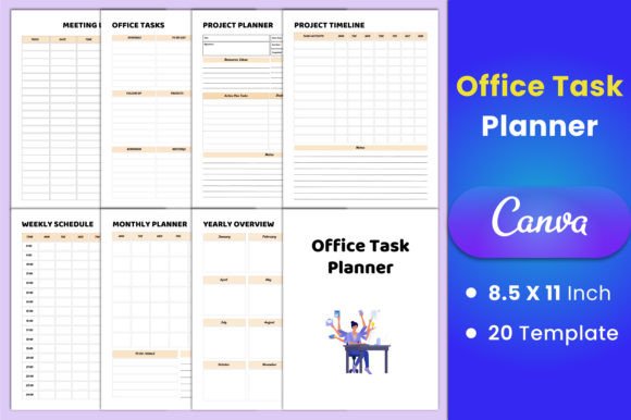 Download Office Task Planner Canva Interior - Plan Collection