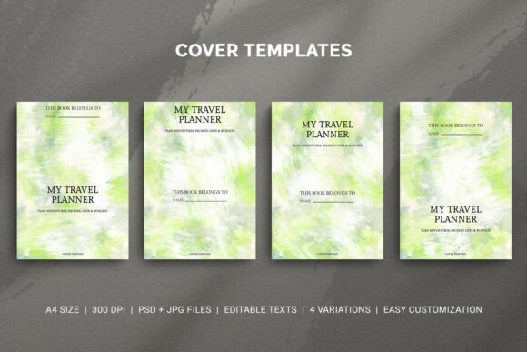 Download Travel Planner Cover Template Set - Plan Collection