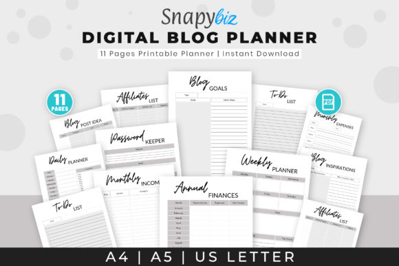 Download Digital Blog Planner | Blogger Planner - Plan Collection