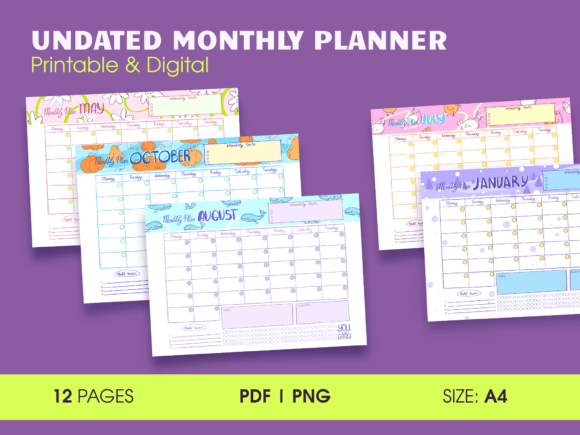 Download Undated Monthly Planner with Tracker - Plan Collection