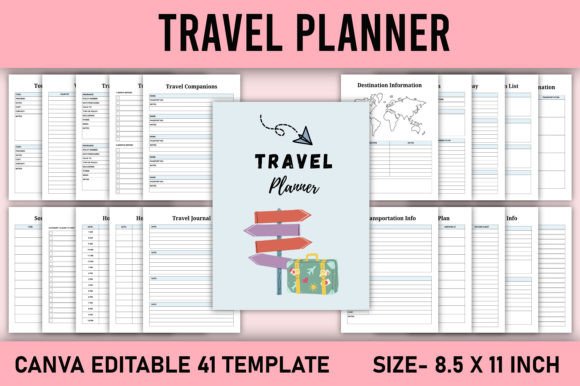 Download Travel Planner Canva Template - Plan Collection