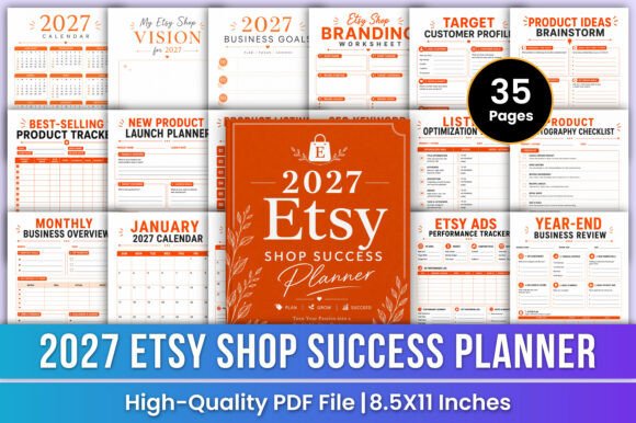 Download 2027 Etsy Shop Success Planner Kdp - Plan Collection