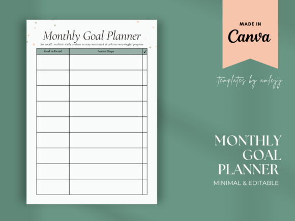 Download Monthly Goal Planner Template - Plan Collection