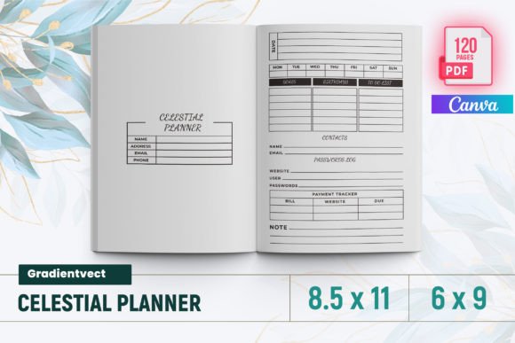 Download (KDP) Celestial Planner Canva - Plan Collection