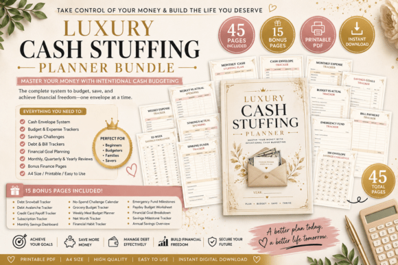 Download Ultimate Cash Stuffing Planner Bundle - Plan Collection