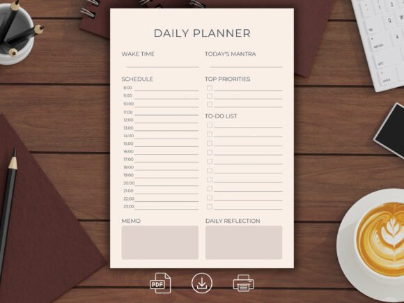 Download Daily Productivity Planner Schedule - Plan Collection