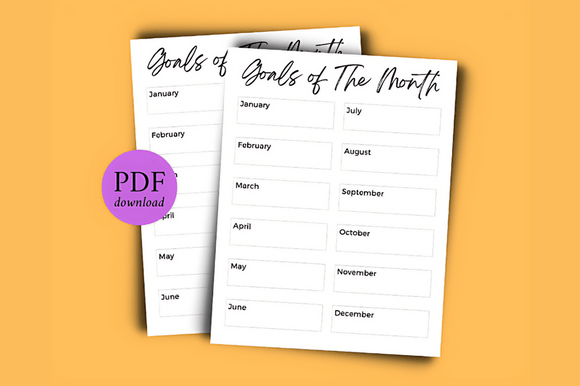 Download Monthly Goal Planner - Plan Collection