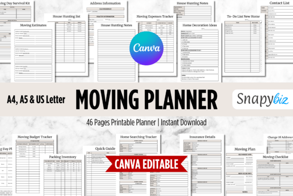 Download Canva Moving Checklist Printable Planner - Plan Collection
