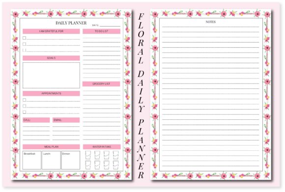 Download Floral Daily Planner - Printable - Plan Collection