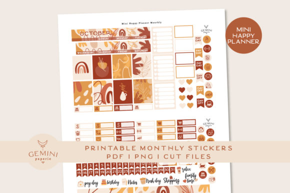 Download Monthly Printable Planner Sticker Kit - Plan Collection