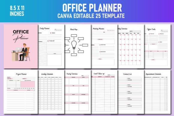 Download Office Planner Canva KDP - Plan Collection