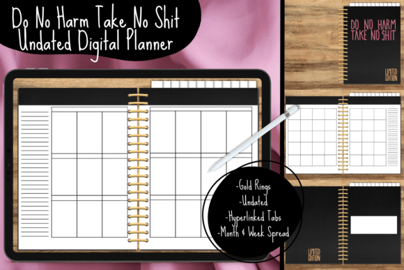 Download Do No Harm Take No Shit Undated Planner - Plan Collection