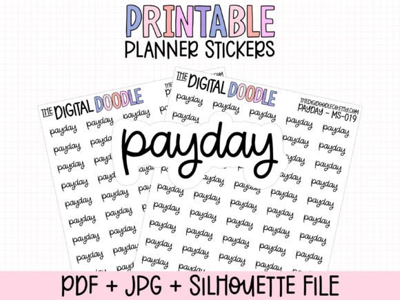 Download Payday Printable Planner Stickers - Plan Collection