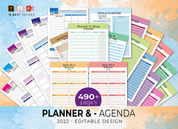 Download Planner &amp; Agenda - Editable - Plan Collection