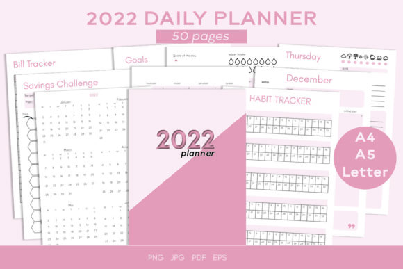 Download 2022 Daily Planner Pink - Plan Collection