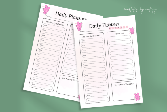 Download Kawaii Daily Planner Template Canva - Plan Collection