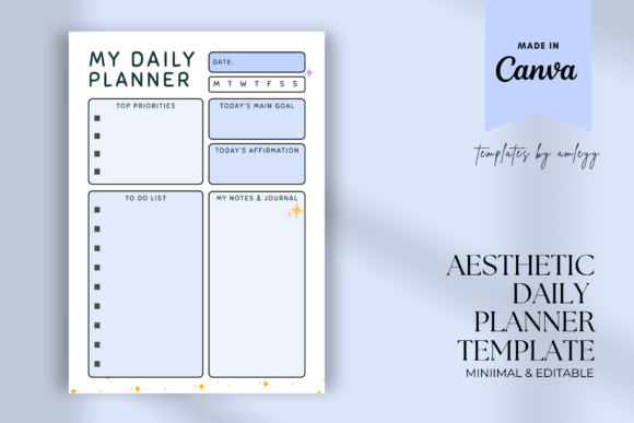 Download Cute Free Daily Planner Template | Canva - Plan Collection